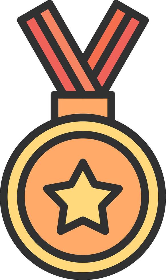 Medal Color Enhanced Graphic vector