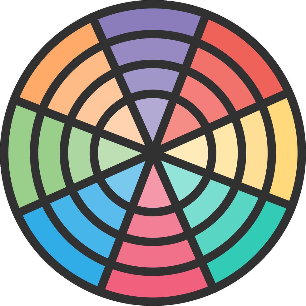 Polar Grid Subtle UI Graphic vector