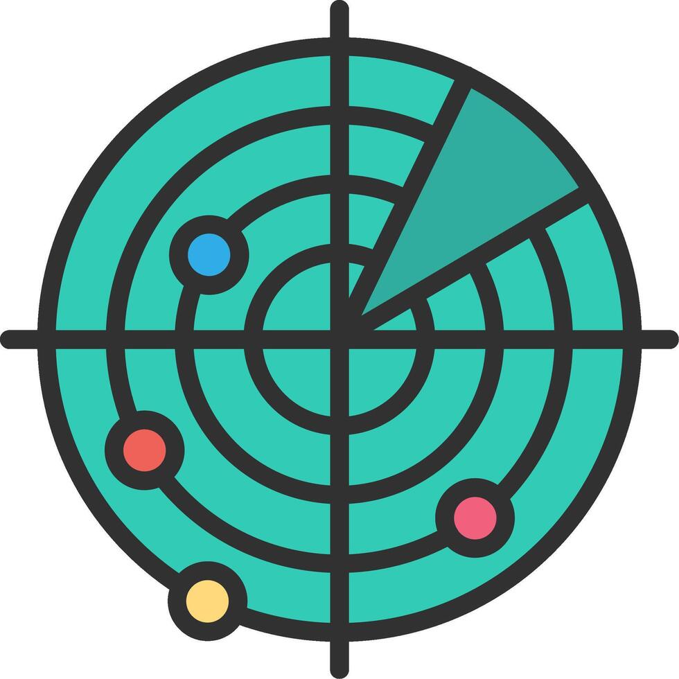 Radar Subtle UI Graphic vector