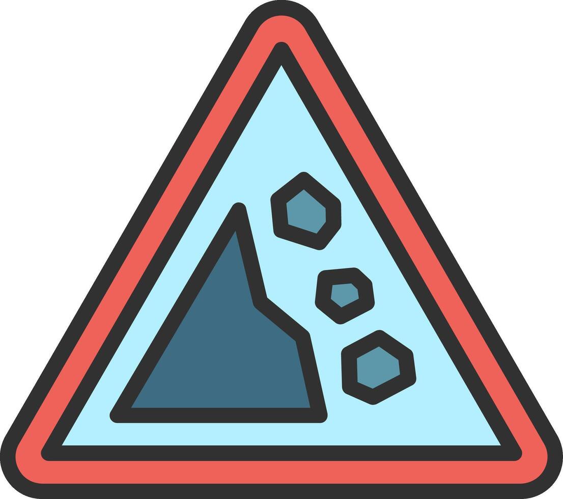 Falling Rocks Interactive UI Design vector