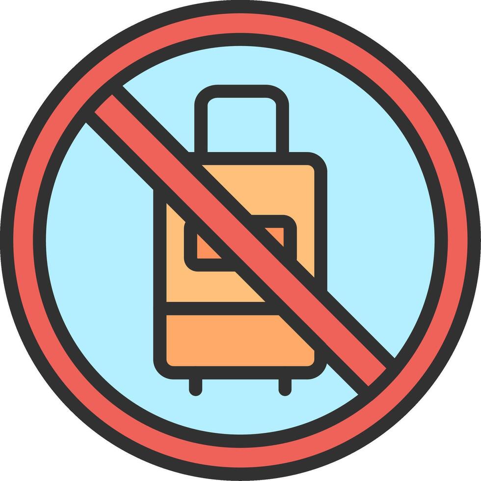 No Luggage Clean Digital Design vector