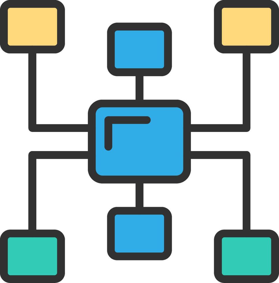 Mind Map Compact Web Symbol vector