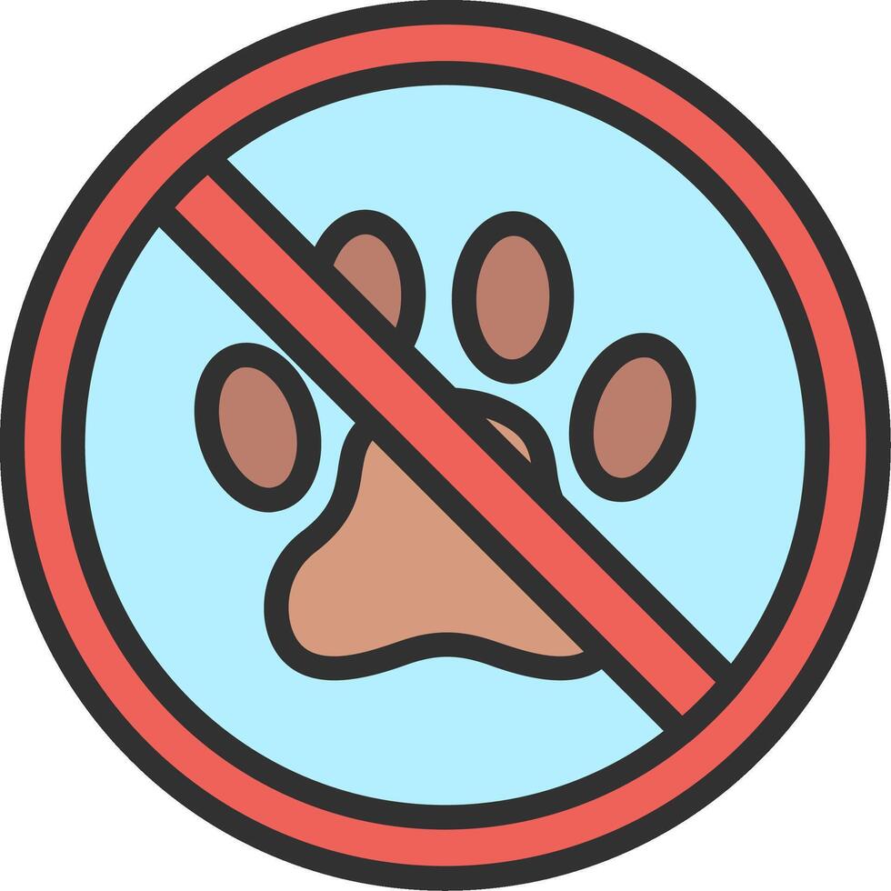 No Pets Gradient Color Form vector