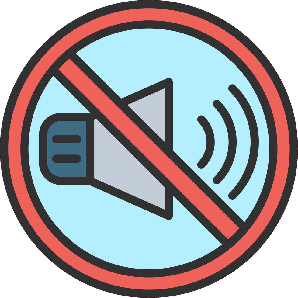 No Sound Solid Fill Symbol vector