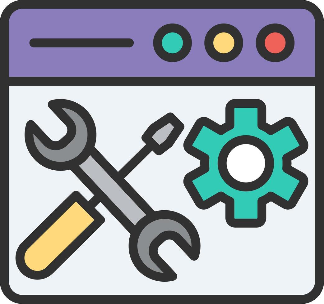 Maintenance Modern Color Symbol vector