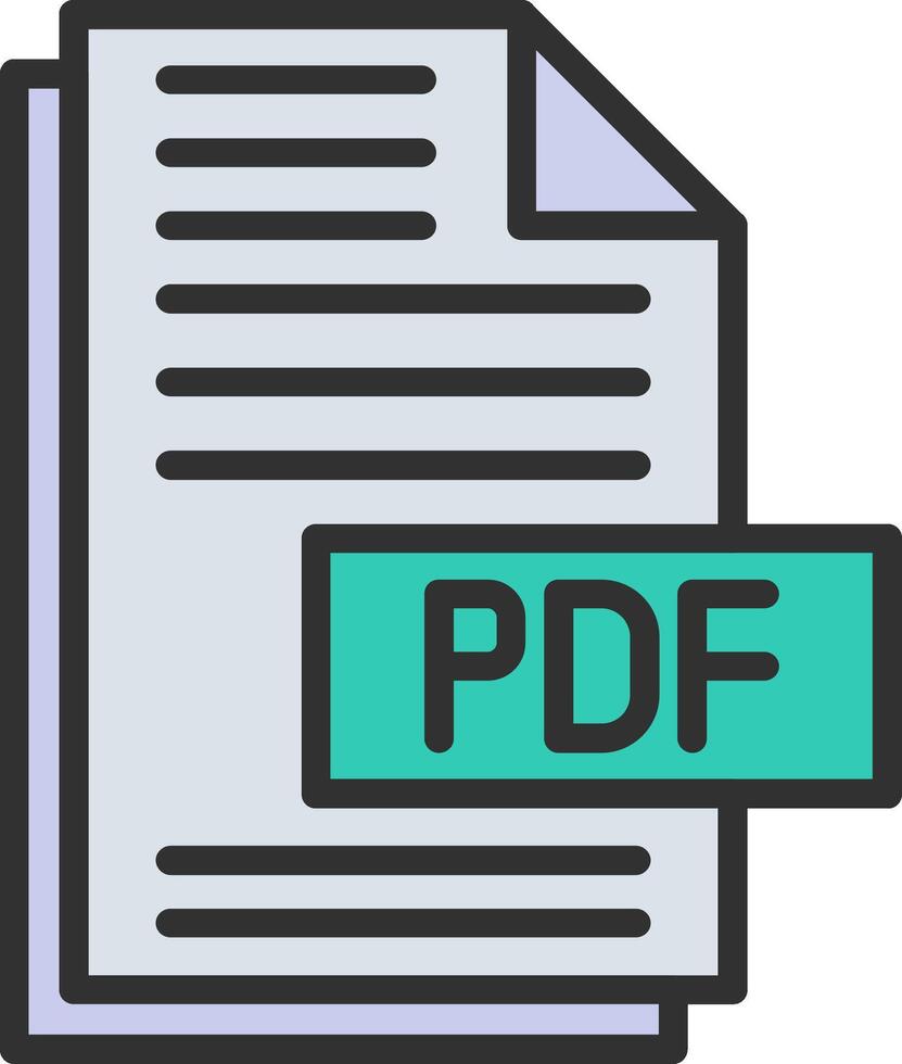 Pdf File Clean UI Concept vector