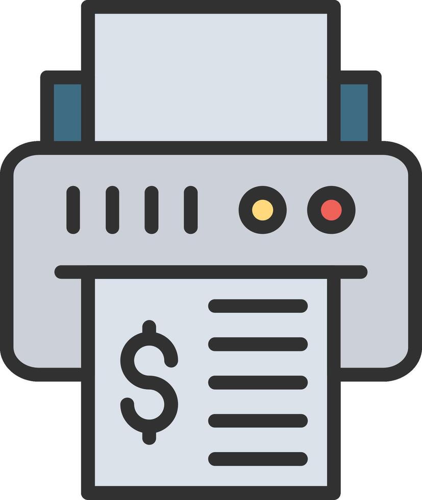 Printer Bold Outline Badge vector