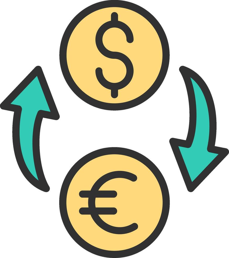 Money Exchange Minimal Art Object vector