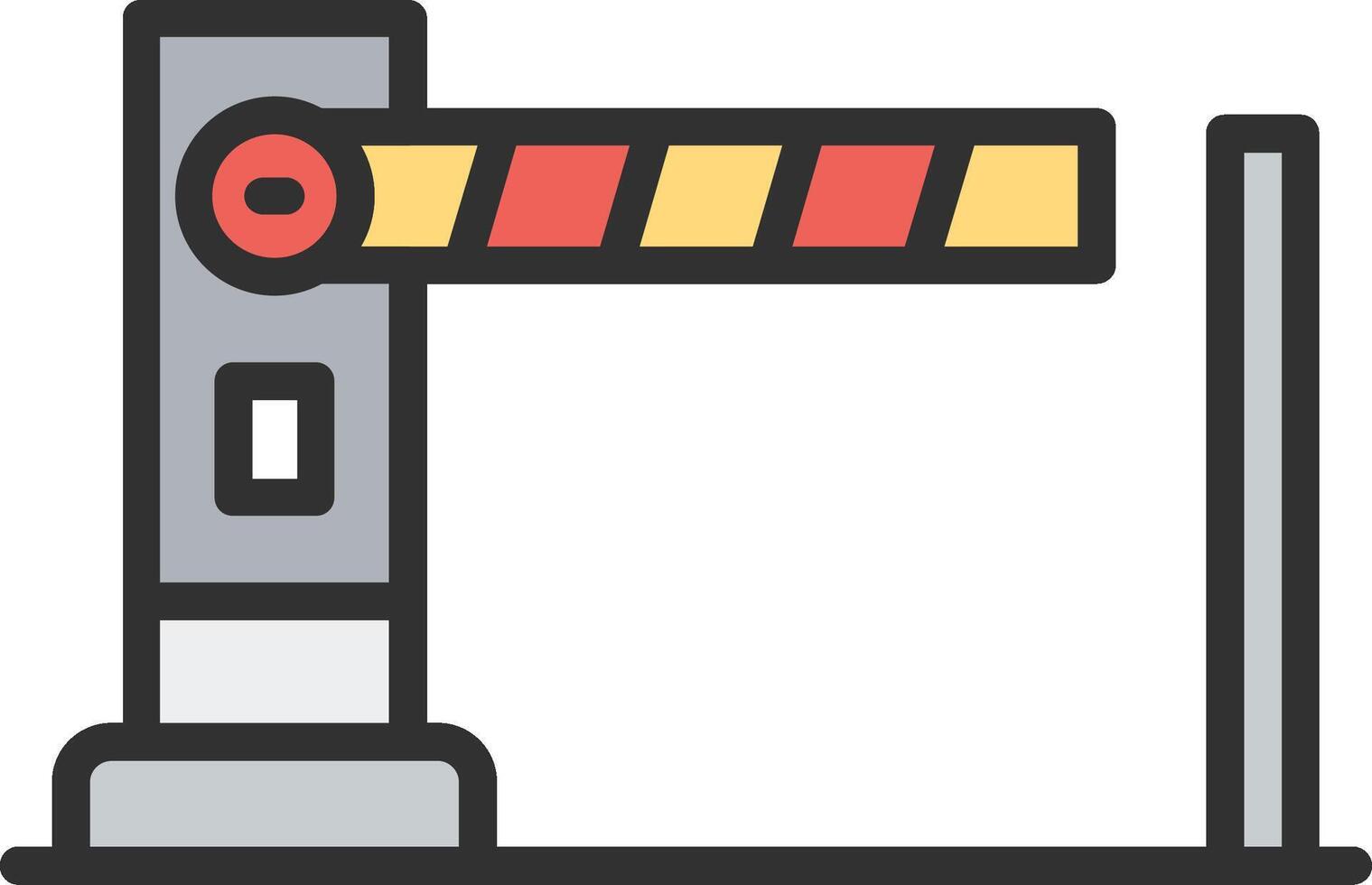 Checkpoint Monochrome Line Graphic vector