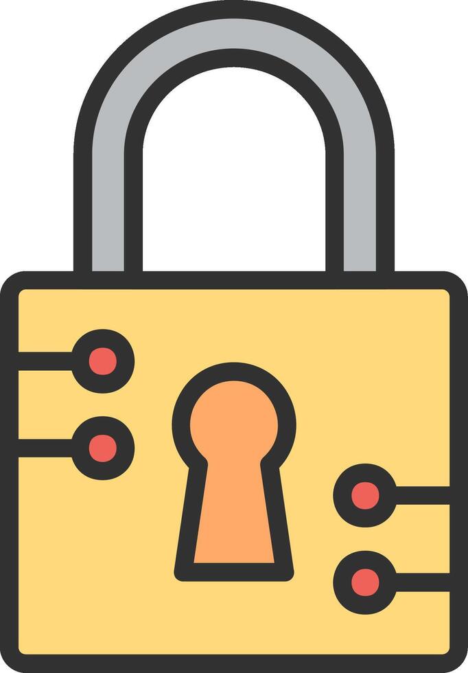 Padlock Pastel Tone Form vector