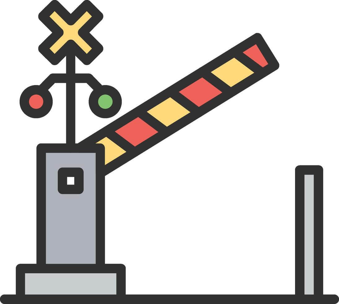 Level Crossing Custom Line Element vector
