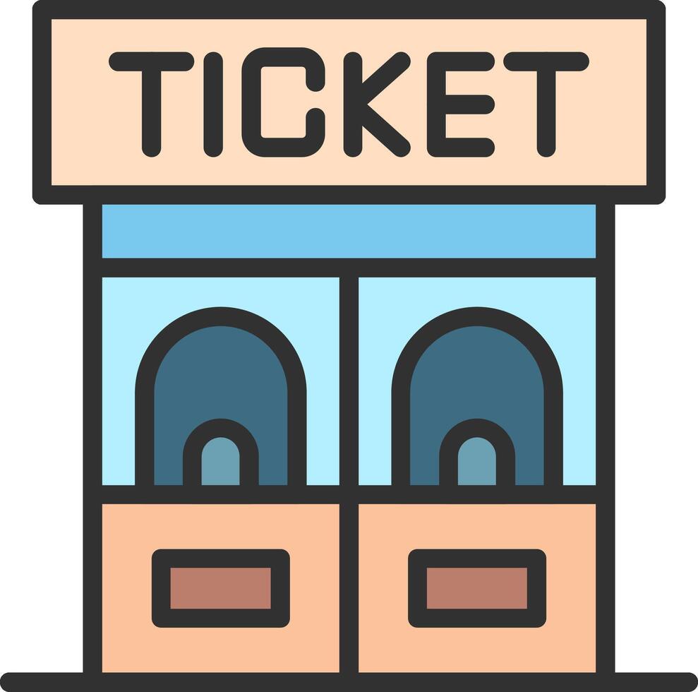 Ticket Office Color Enhanced Graphic vector
