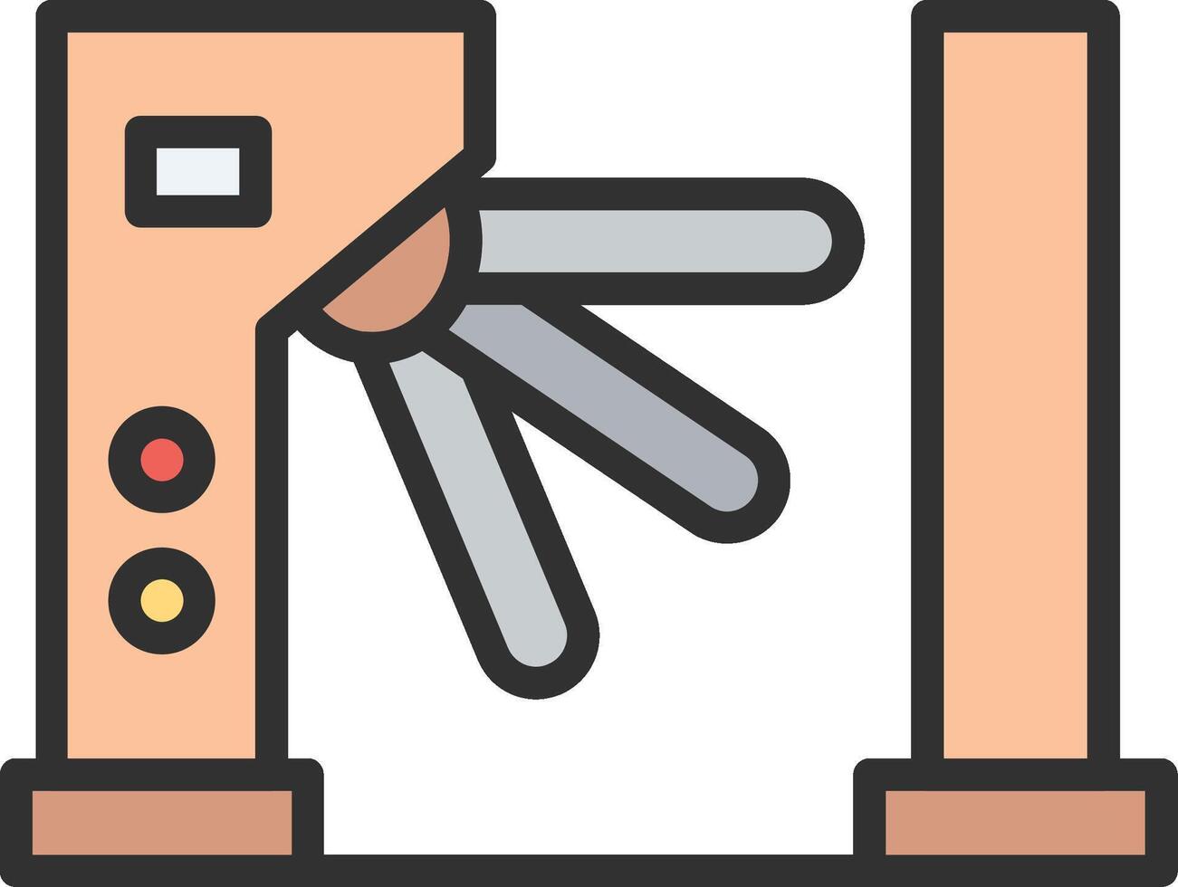 Turnstile 3D Interface Shape vector
