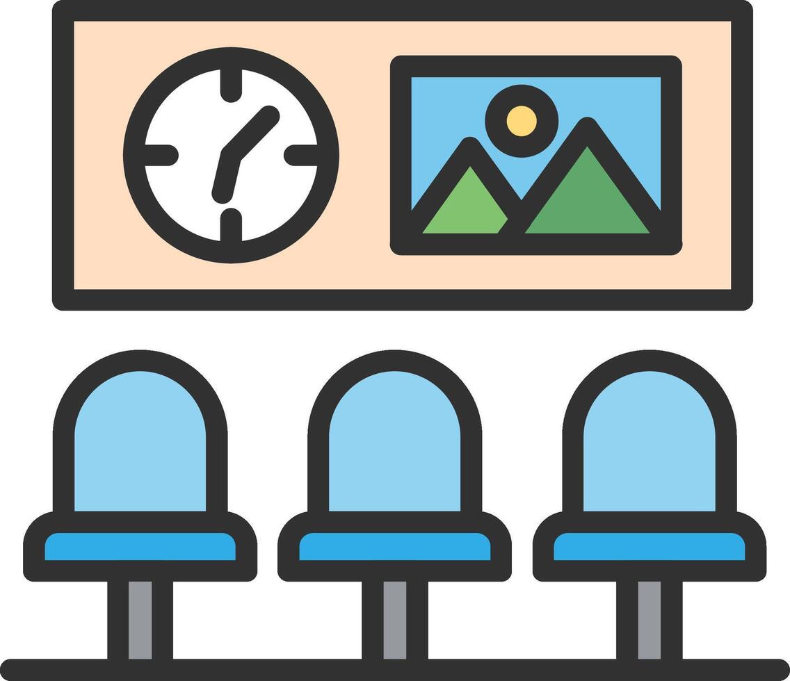 Waiting Room Flat Design Piece vector