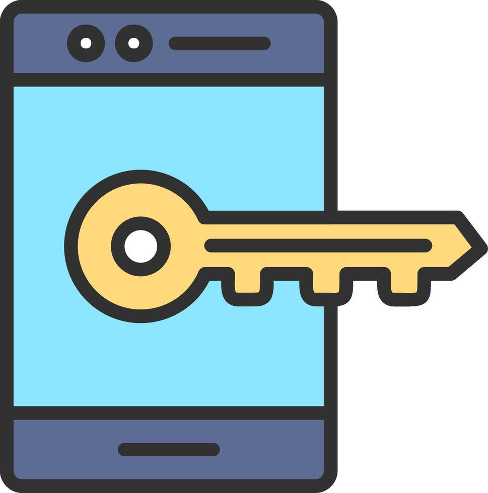 Key Sleek Visual Mark vector