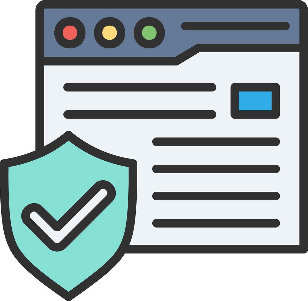 Browser Security Dark Mode Symbol vector