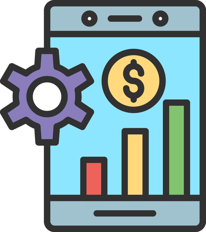 Mobile Analytics Minimal Graphic Visual vector