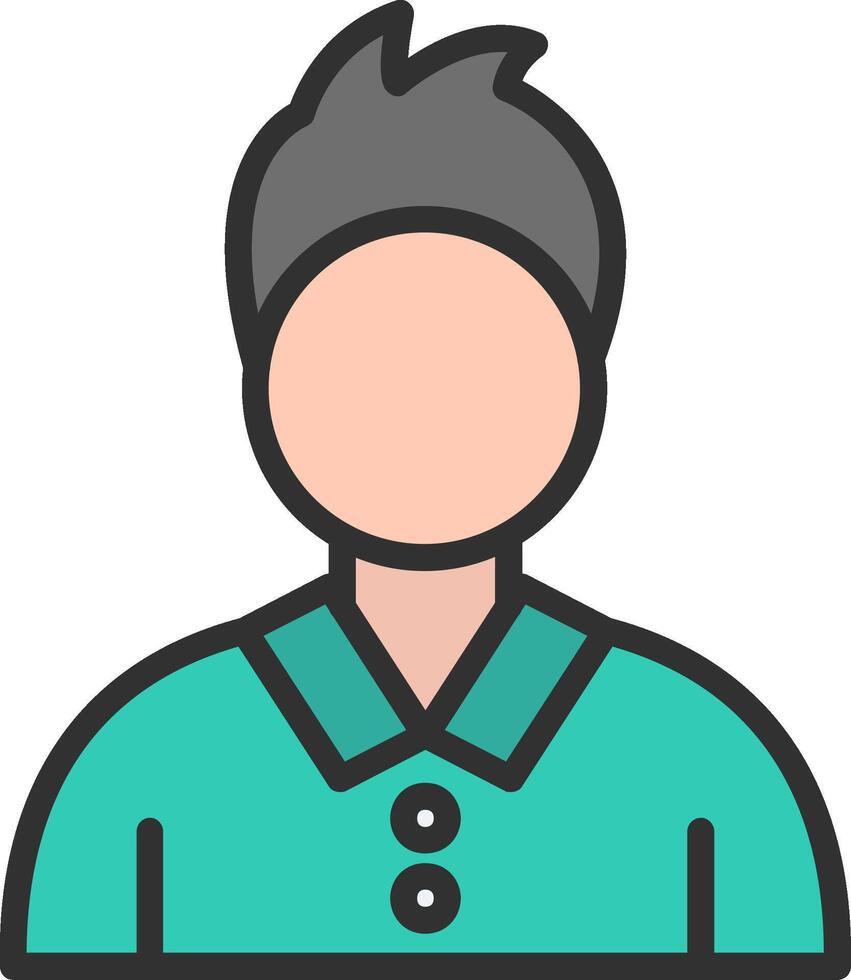 User Monochrome Line Graphic vector