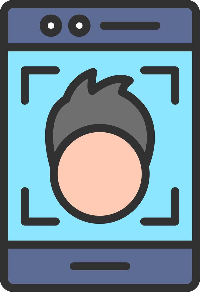Face Lock Muted Color Design vector