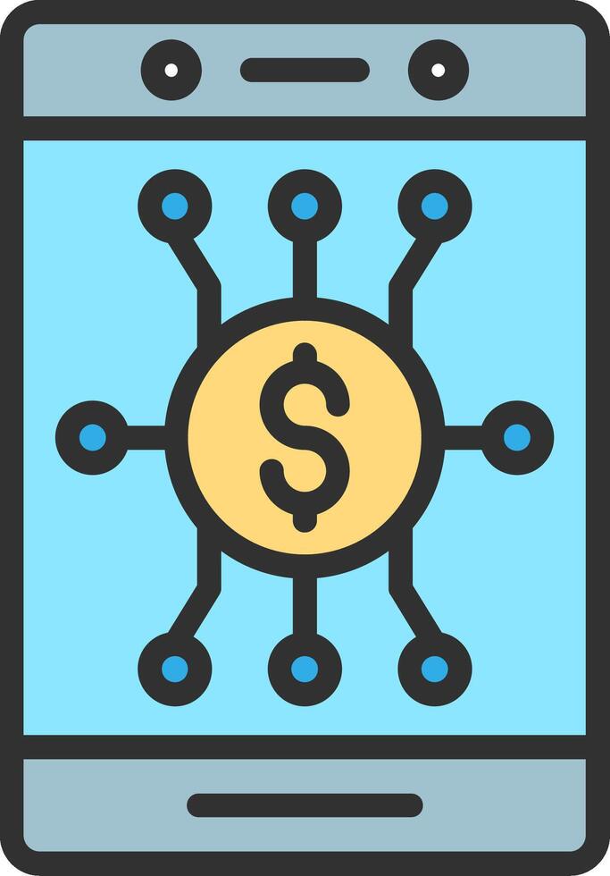 Digital Money Hand-Drawn Sketch Symbol vector