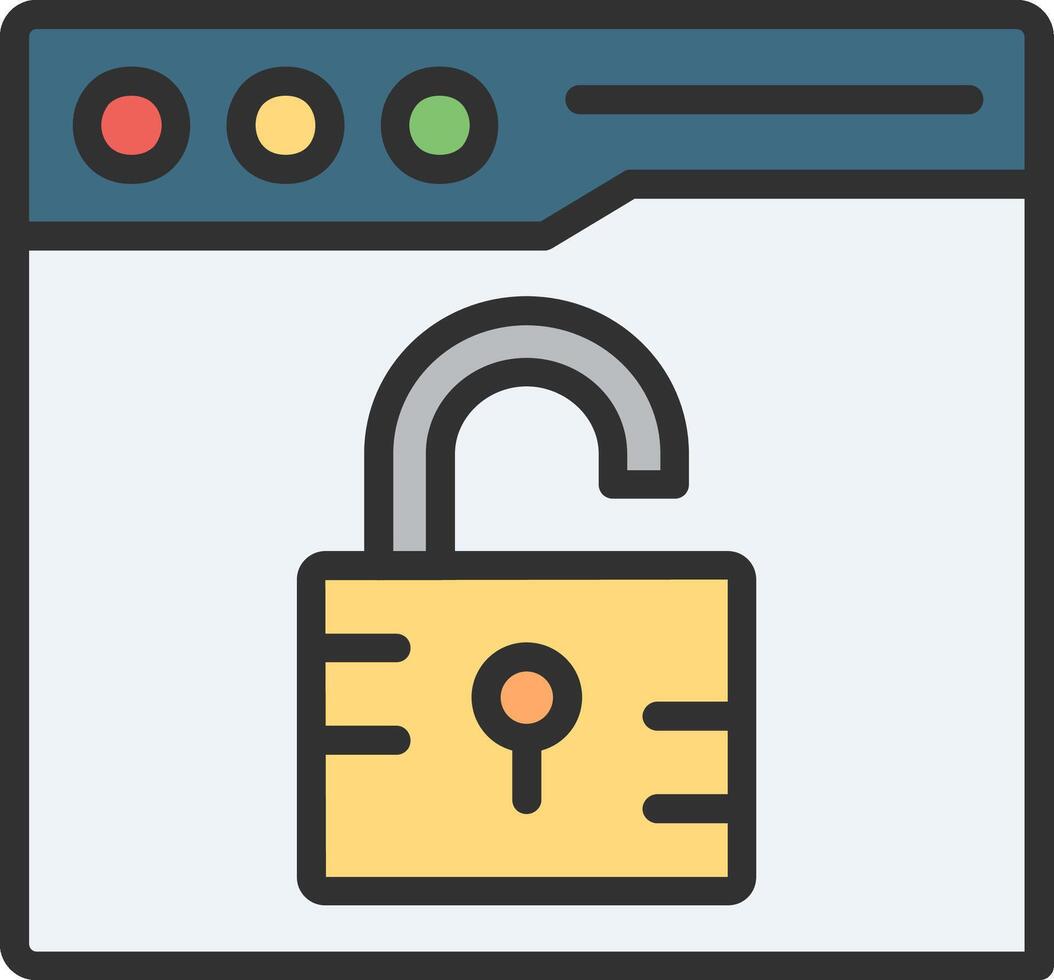Unlock Futuristic App Badge vector