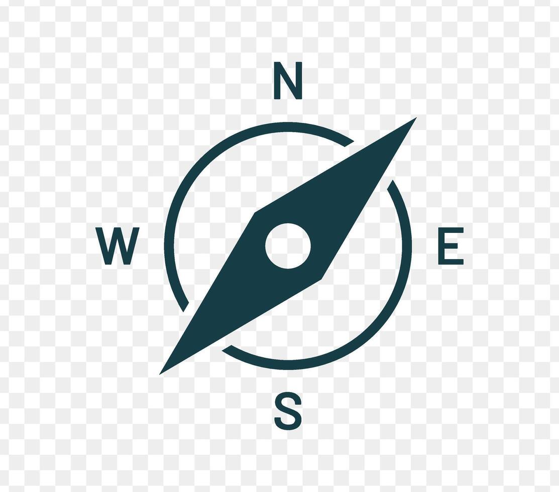 simple compass art design, illustration vector