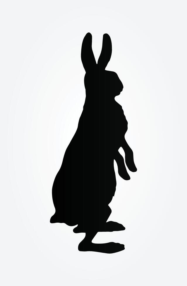 rabbit silhouette art design, illustration vector