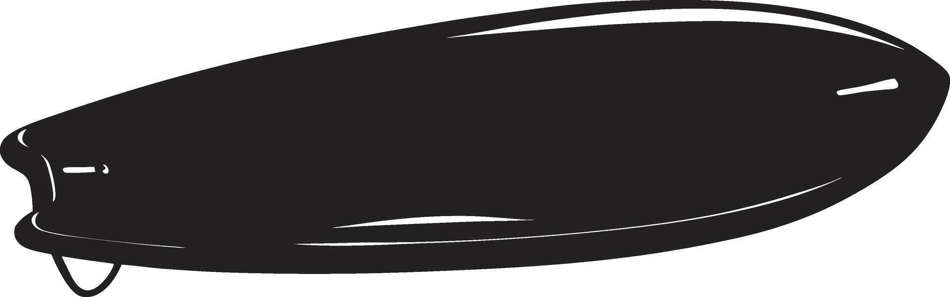 Surfboard Silhouette Black and White vector