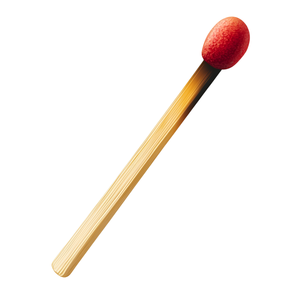 Single Matchstick With Red Tip Transparent Background png