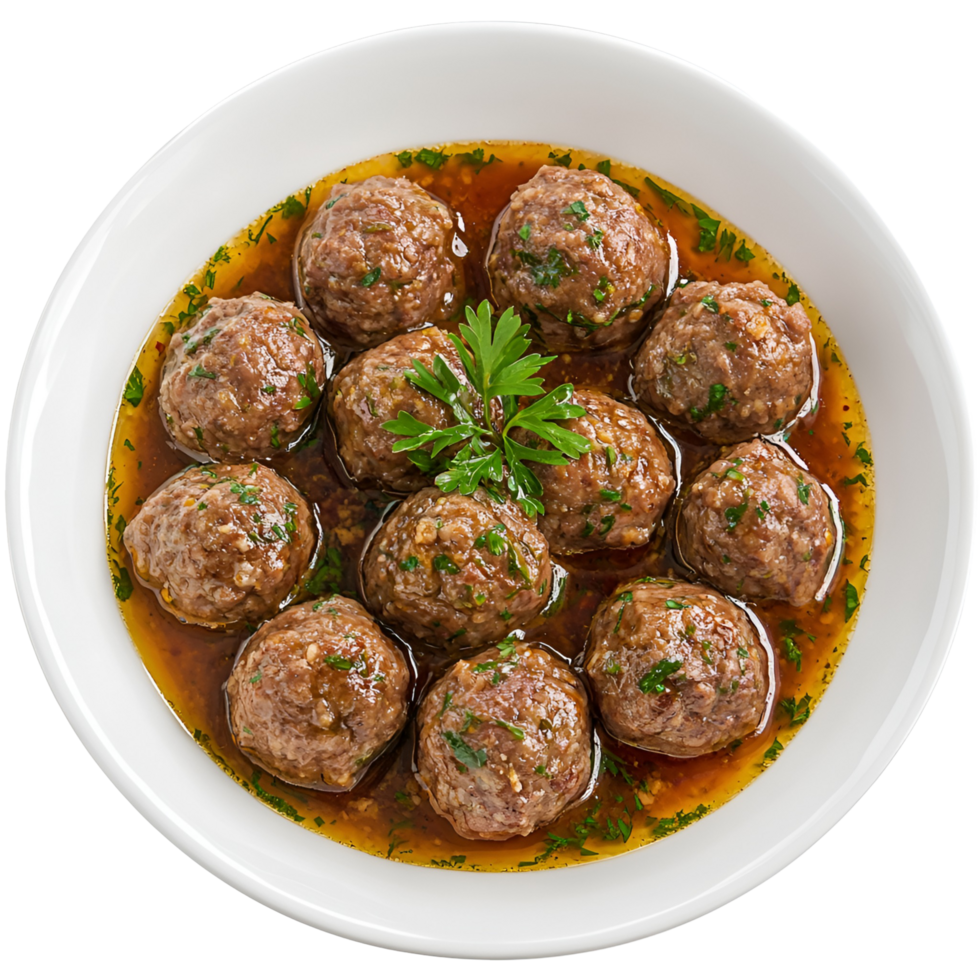 Fresh Homemade Meatballs Isolated Transparent Background png