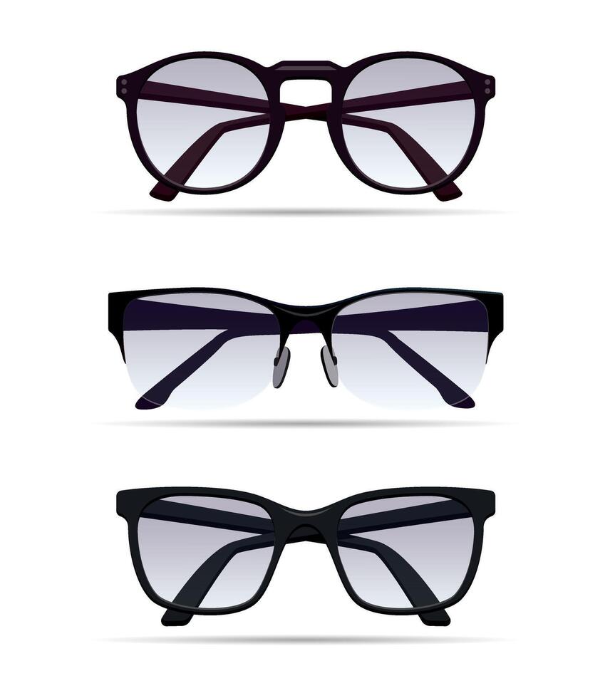 Set sunglasses. Outline illustration. vector
