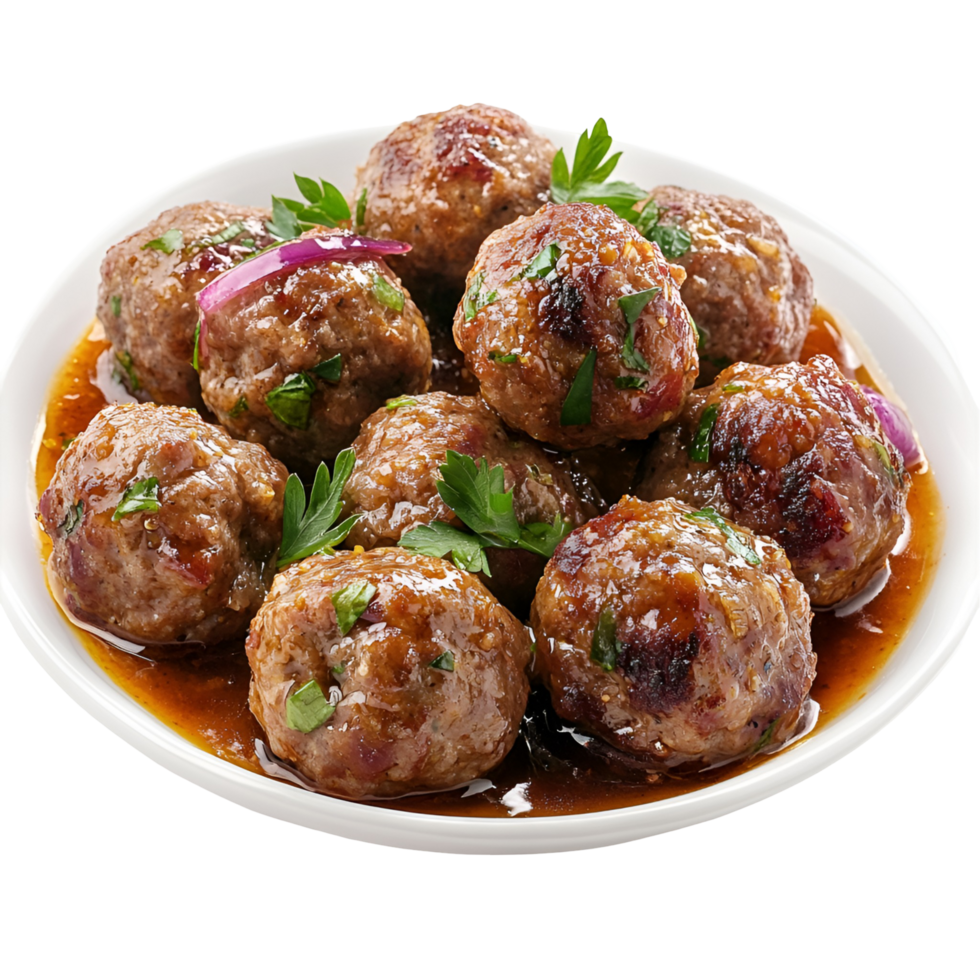 Juicy Meatballs Isolated On Transparent Background png