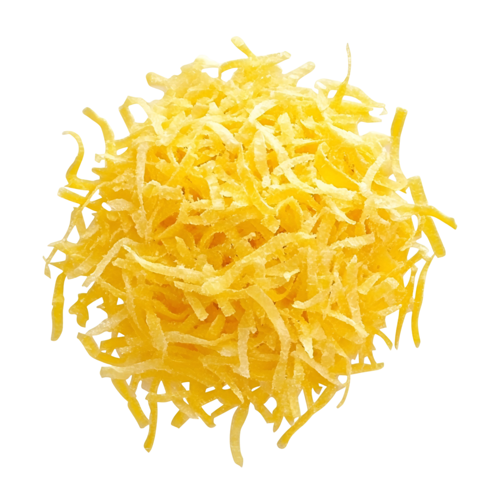 Yellow Linguine Piled High Isolated Transparent Background png