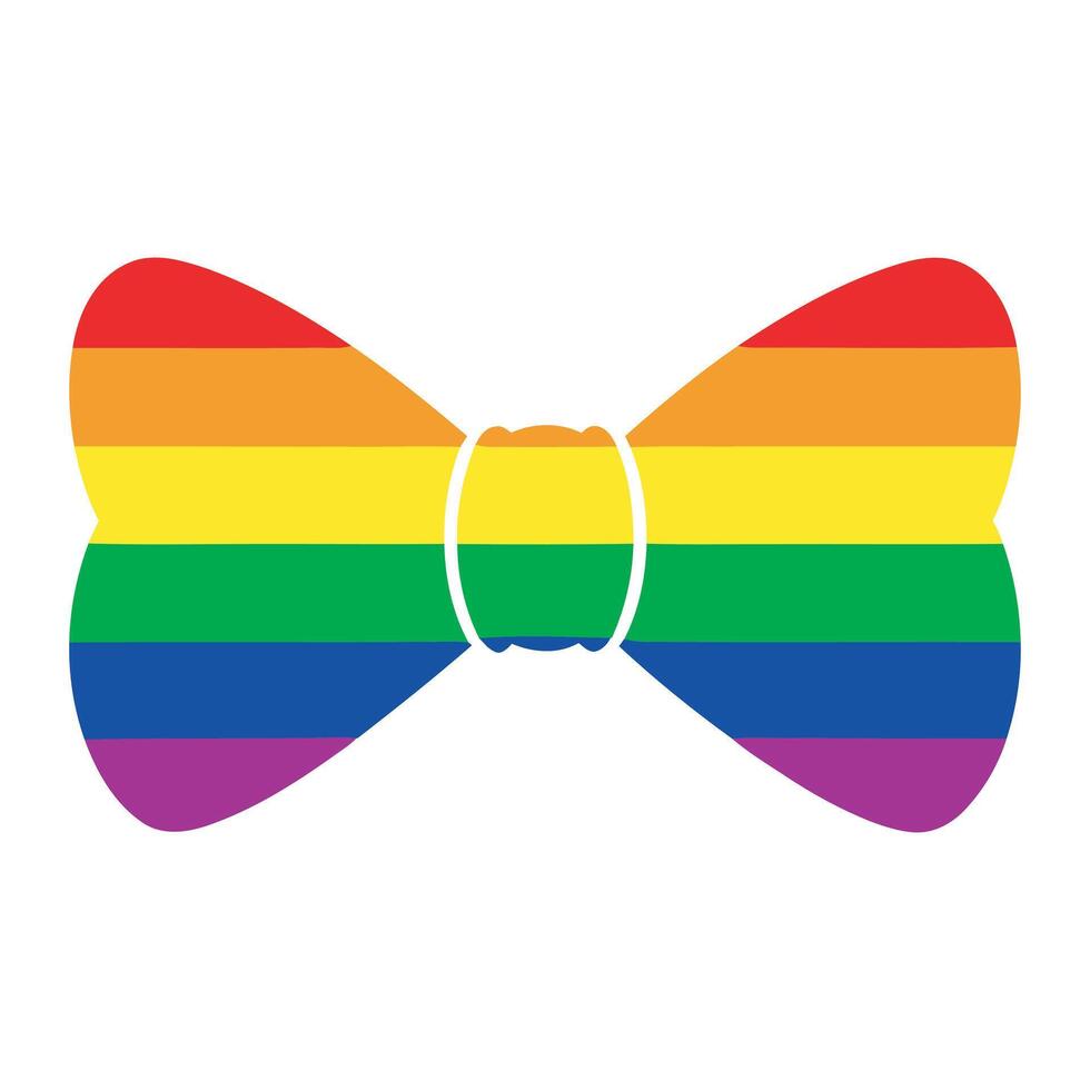 Rainbow Pride Bow Tie Graphic, Funny and cute rainbow color bowties vector