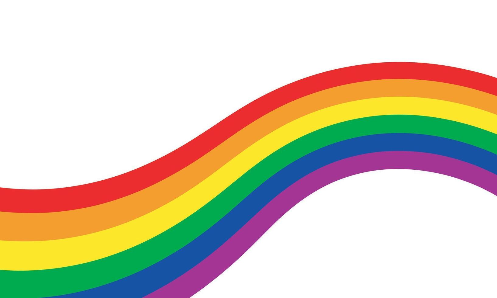 Curved Rainbow Pride Banner illustration vector