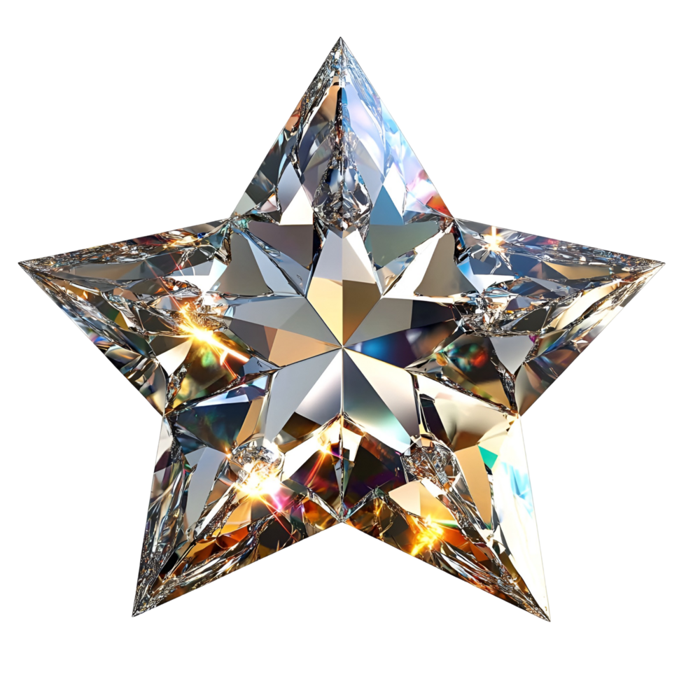 Bright Diamond Star Shining Isolated Transparent png