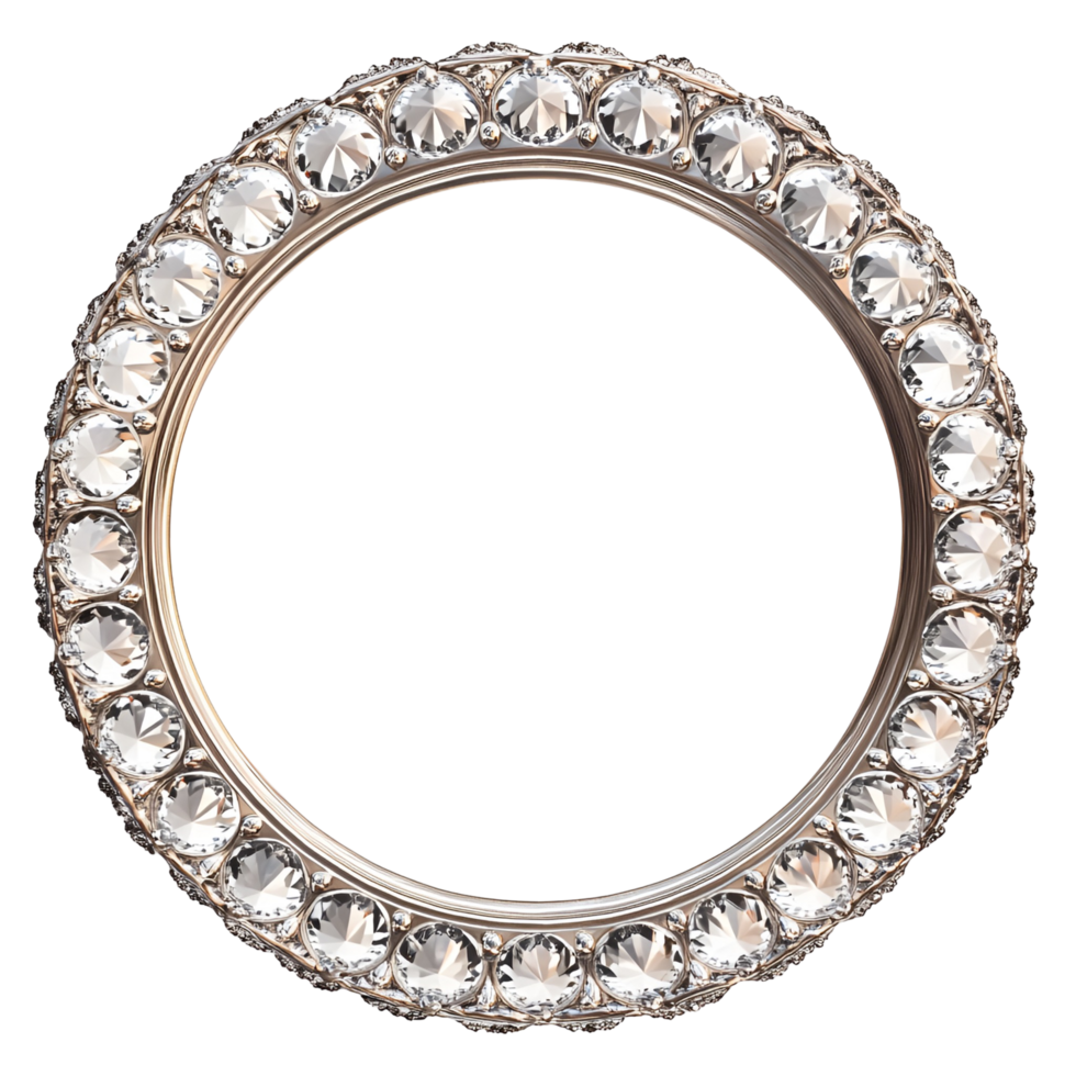 Glittering Gold Circle With Frame Transparent Background png