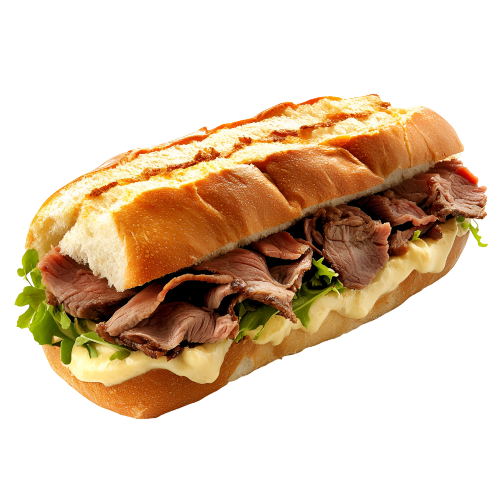 Mouthwatering Brisket Sandwich Isolated Transparent Background png