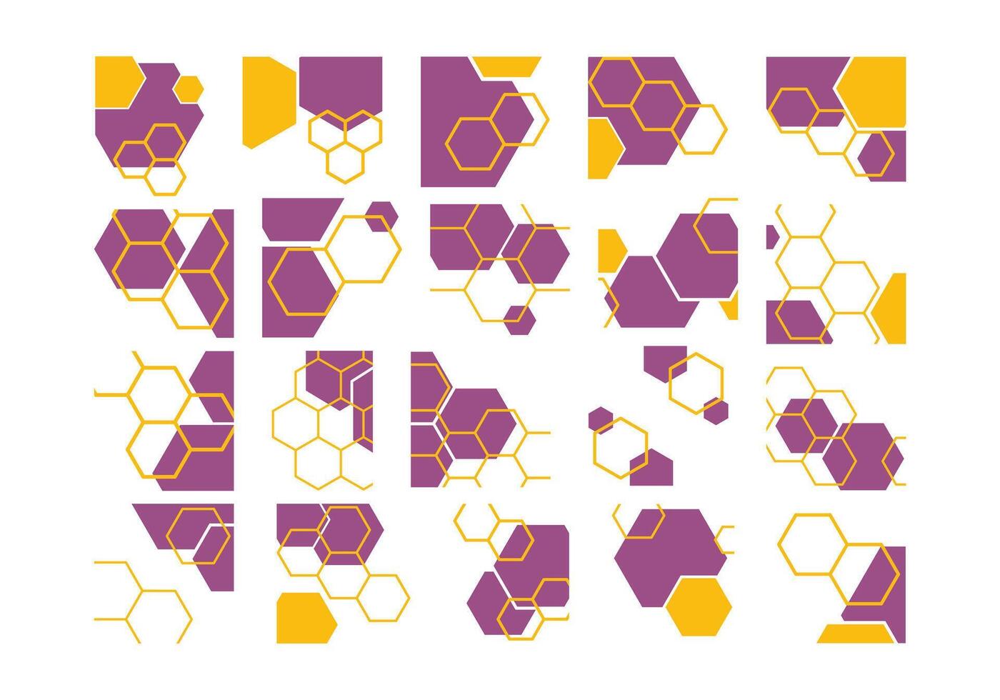 Modern Business Hexagon Corner Element vector