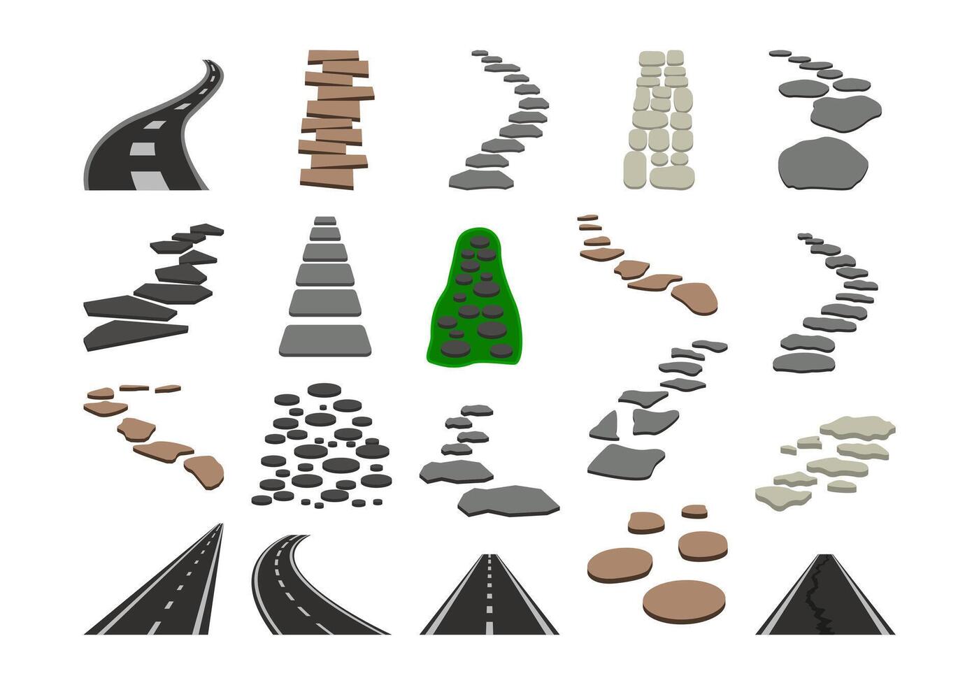 Flat Ground Path Element vector