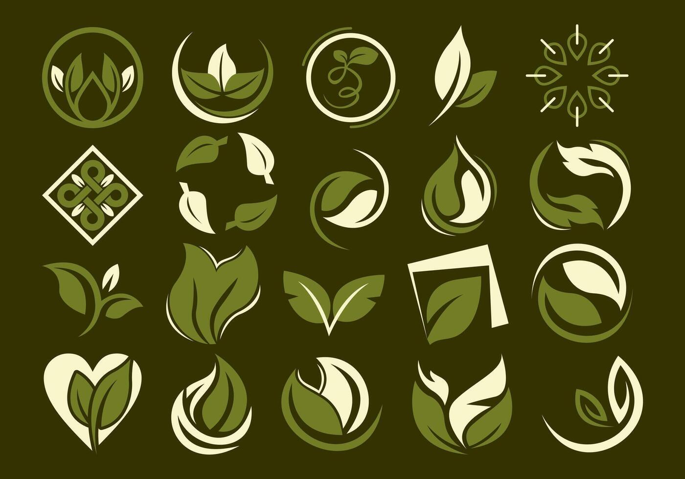 Organic Natural Logo Icon vector