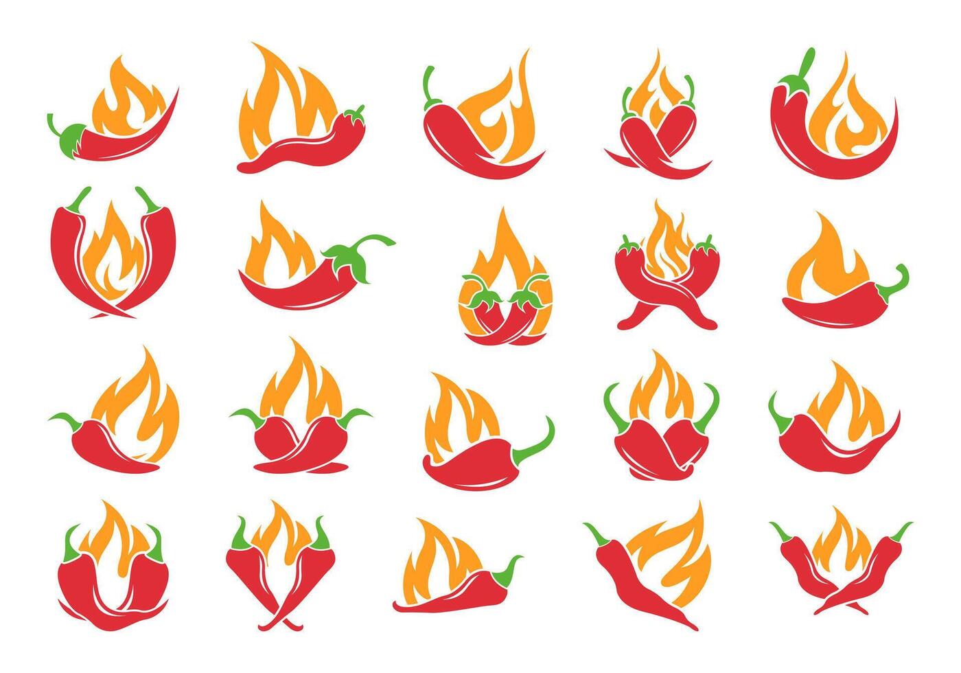 Hot Spicy Logo Element vector