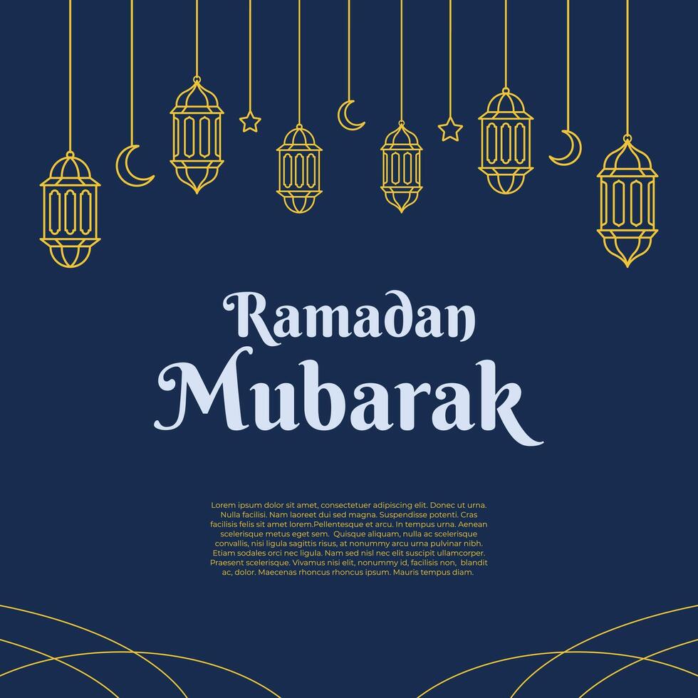Islamic lantern ornament for ramadan kareem or eid al adha template. Islamic background greeting template vector