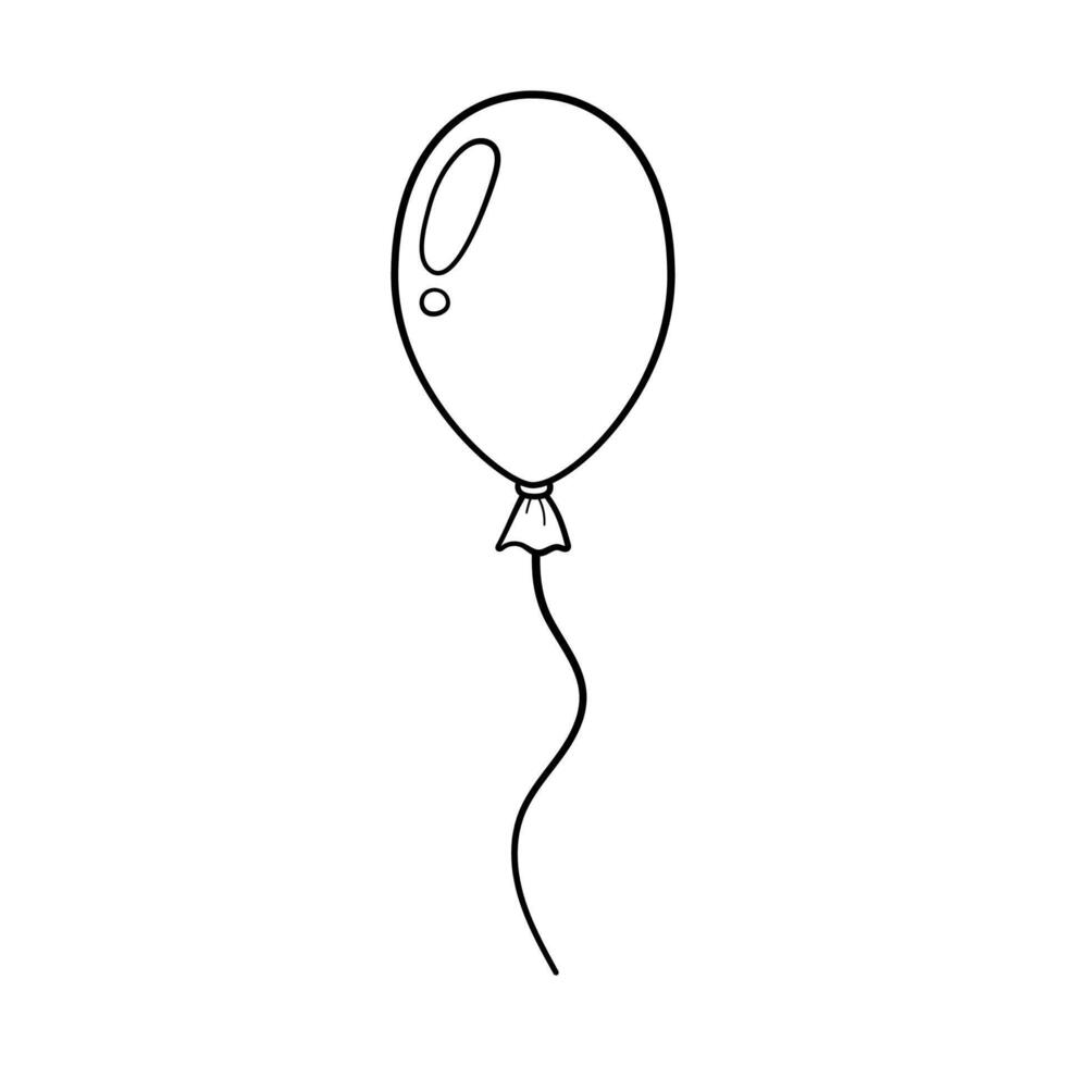 Balloon icon. Isolated illustration in linear style. vector