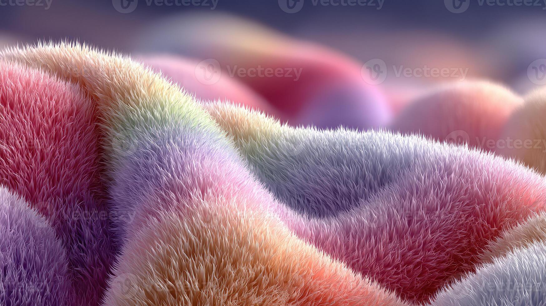 Colorful textured landscape resembling fluffy hills in gentle pastel shades during a tranquil day photo
