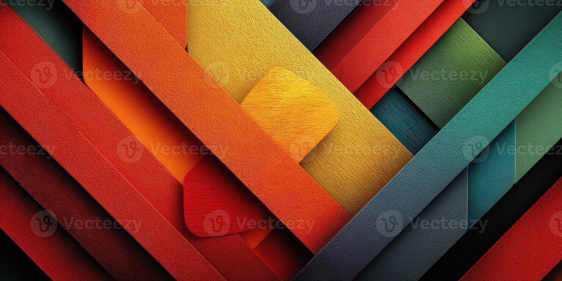 Vibrant interplay of colors and textures in abstract geometric design photo