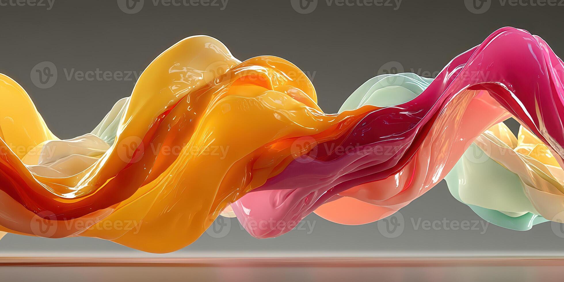 Colorful abstract wave design showcasing flowing shapes and smooth textures, perfect for a digital art backdrop or creative project photo