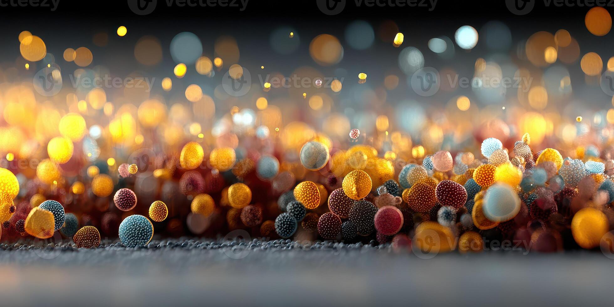 Colorful particles create a mesmerizing abstract background showcasing science and art in a dynamic visual arrangement photo