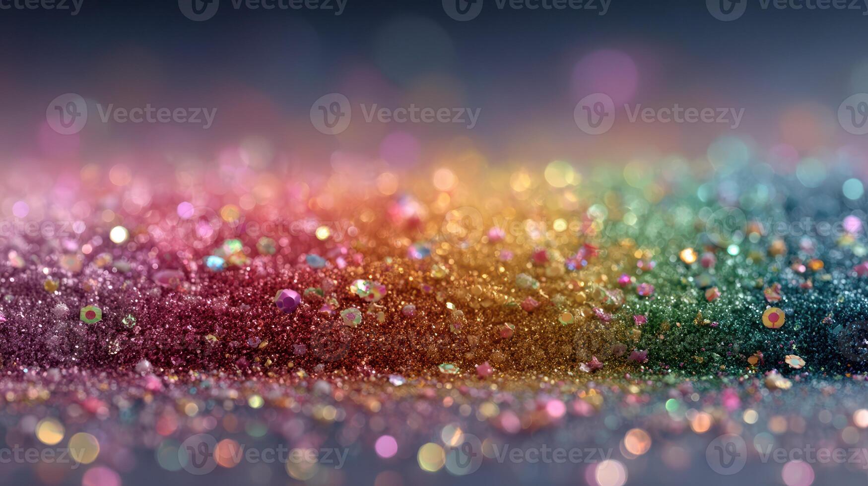 Colorful glitter forms a vibrant background with shimmering hues during a creative craft session photo