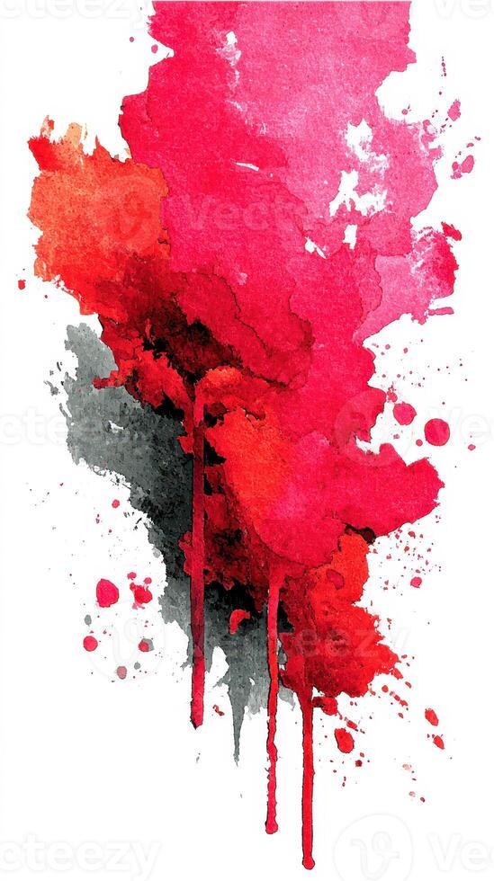 Vibrant red and black watercolor splash showcasing dynamic abstract art in a colorful display photo